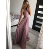 Šaty elegantní bez rukávu dlouhé plesové dámské (S/M ONE SIZE) ITALSKÁ MÓDA IMM22ZQL-60025/DUR (Velikost S/M/L, Barva tmavě modrá)