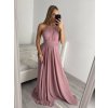 Šaty elegantní bez rukávu dlouhé plesové dámské (S/M ONE SIZE) ITALSKÁ MÓDA IMM22ZQL-60025/DUR (Velikost S/M/L, Barva tmavě modrá)
