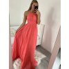 Šaty elegantní bez rukávu dlouhé plesové dámské (S/M ONE SIZE) ITALSKÁ MÓDA IMM22ZQL-60025/DUR (Velikost S/M/L, Barva tmavě modrá)