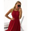 Šaty elegantní bez rukávu dlouhé plesové dámské (S/M ONE SIZE) ITALSKÁ MÓDA IMM22ZQL-60025/DUR (Velikost S/M/L, Barva tmavě modrá)