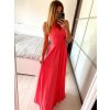 Šaty elegantní bez rukávu dlouhé plesové dámské (S/M ONE SIZE) ITALSKÁ MÓDA IMM22ZQL-60025/DUR (Velikost S/M/L, Barva tmavě modrá)