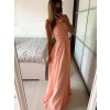 Šaty elegantní bez rukávu dlouhé plesové dámské (S/M ONE SIZE) ITALSKÁ MÓDA IMM22ZQL-60025/DUR (Velikost S/M/L, Barva tmavě modrá)