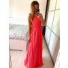Šaty elegantní bez rukávu dlouhé plesové dámské (S/M ONE SIZE) ITALSKÁ MÓDA IMM22ZQL-60025/DUR (Velikost S/M/L, Barva tmavě modrá)