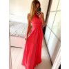 Šaty elegantní bez rukávu dlouhé plesové dámské (S/M ONE SIZE) ITALSKÁ MÓDA IMM22ZQL-60025/DUR (Velikost S/M/L, Barva tmavě modrá)