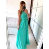 Šaty elegantní bez rukávu dlouhé plesové dámské (S/M ONE SIZE) ITALSKÁ MÓDA IMM22ZQL-60025/DUR (Velikost S/M/L, Barva tmavě modrá)