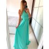 Šaty elegantní bez rukávu dlouhé plesové dámské (S/M ONE SIZE) ITALSKÁ MÓDA IMM22ZQL-60025/DUR (Velikost S/M/L, Barva tmavě modrá)
