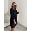 Šaty dlouhý rukáv dámské (S/M ONE SIZE) ITALSKÁ MÓDA IMPBR22A3791-R9/DR (Velikost S/M/L, Barva Černá)