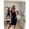 Šaty pouzdrové společenské elegantní bez rukávů dámské Carol (S-XL) ITALSKÁ MÓDA IMM22Q51239 (Velikost S, Barva tmavě modrá)