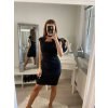 Šaty pouzdrové společenské elegantní bez rukávů dámské Carol (S-XL) ITALSKÁ MÓDA IMM22Q51239 (Velikost S, Barva Černá)
