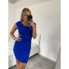 Šaty pouzdrové společenské elegantní bez rukávů dámské Carol (S-XL) ITALSKÁ MÓDA IMM22Q51239/DUR (Velikost S, Barva modrá královská)
