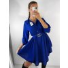 Šaty košilové s páskem dlouhý rukáv dámské (S/M ONE SIZE) ITALSKÁ MÓDA IMWD223000/DR