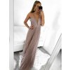 Šaty společenské plesové dlouhé bez rukávu dámské (S/M ONE SIZE) ITALSKÁ MÓDA IMM2350087/DU (Velikost S/M/L, Barva růžová starorůžová)