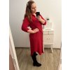 Šaty košilové 3/4 dlouhý rukáv dámské (L/XL ONE SIZE) ITALSKá MóDA IM423026/DU (Velikost L/XL, Barva zelená smaragdová)