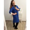 Šaty košilové 3/4 dlouhý rukáv dámské (L/XL ONE SIZE) ITALSKá MóDA IM423026/DU (Velikost L/XL, Barva zelená smaragdová)