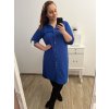 Šaty košilové 3/4 dlouhý rukáv dámské (L/XL ONE SIZE) ITALSKá MóDA IM423026/DU (Velikost L/XL, Barva zelená smaragdová)