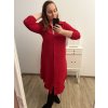 Šaty košilové 3/4 dlouhý rukáv dámské (L/XL ONE SIZE) ITALSKá MóDA IM423026/DU (Velikost L/XL, Barva zelená smaragdová)