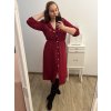 Šaty košilové s páskem 3/4 dlouhý rukáv dámské (L/XL ONE SIZE) ITALSKá MóDA IM423013/DUR