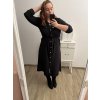 Šaty košilové s páskem 3/4 dlouhý rukáv dámské (L/XL ONE SIZE) ITALSKá MóDA IM423013/DUR