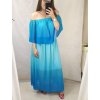 Šaty letní dlouhé carmen šifon duhové dámské nadrozměr (XL/2XL ONE SIZE) ITALSKÁ MÓDA IM42295108/DR