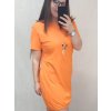 Tunika šaty prodloužené krátký rukáv dámské (XL/2XL ONE SIZE) ITALSKÁ MÓDA IMH22BRECELET/DR