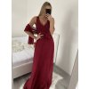 Šaty plesové elegantní společenské bez rukávu dámské (S/M ONE SIZE) ITALSKÁ MÓDA IMM23XF-324A/DU (Velikost S/M/L, Barva modrá královská)