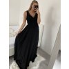 Šaty plesové elegantní společenské bez rukávu dámské (S/M ONE SIZE) ITALSKÁ MÓDA IMM23XF-324A/DU (Velikost S/M/L, Barva modrá královská)