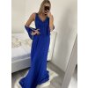 Šaty plesové elegantní společenské bez rukávu dámské (S/M ONE SIZE) ITALSKÁ MÓDA IMM23XF-324A/DU (Velikost S/M/L, Barva modrá královská)