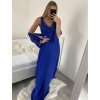 Šaty plesové elegantní společenské bez rukávu dámské (S/M ONE SIZE) ITALSKÁ MÓDA IMM23XF-324A/DU (Velikost S/M/L, Barva modrá královská)