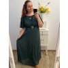 Šaty společenské elegantní plesové krátký rukáv dámské nadrozměr (XL/2XL ONE SIZE) ITALSKÁ MÓDA IMM239016ZO/DU (Velikost XL/2XL, Barva Černá)