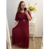 Šaty společenské elegantní plesové krátký rukáv dámské nadrozměr (XL/2XL ONE SIZE) ITALSKÁ MÓDA IMM239016ZO/DU (Velikost XL/2XL, Barva Černá)