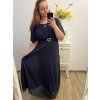 Šaty společenské elegantní plesové krátký rukáv dámské nadrozměr (XL/2XL ONE SIZE) ITALSKÁ MÓDA IMM239016ZO/DU (Velikost XL/2XL, Barva Černá)