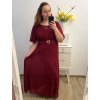 Šaty společenské elegantní plesové krátký rukáv dámské nadrozměr (XL/2XL ONE SIZE) ITALSKÁ MÓDA IMM239016ZO/DU (Velikost XL/2XL, Barva Černá)