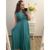 šaty plesové dlouhé elegantní společenské krátký rukáv dámské nadrozměr (XL/2XL ONE SIZE) ITALSKÁ MÓDA IMM2368806-X/DU (Velikost XL/2XL, Barva tyrkysová)