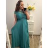 šaty plesové dlouhé elegantní společenské krátký rukáv dámské nadrozměr (XL/2XL ONE SIZE) ITALSKÁ MÓDA IMM2368806-X/DU (Velikost XL/2XL, Barva tyrkysová)
