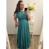 šaty plesové dlouhé elegantní společenské krátký rukáv dámské nadrozměr (XL/2XL ONE SIZE) ITALSKÁ MÓDA IMM2368806-X/DU (Velikost XL/2XL, Barva tyrkysová)
