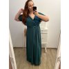 Šaty společenské elegantní šifonové krátký rukáv dámské nadrozměr (XL/2XL ONE SIZE) ITALSKÁ MÓDA IMM22ZO9014/DU (Velikost XL/2XL, Barva Černá)