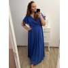 Šaty společenské elegantní šifonové krátký rukáv dámské nadrozměr (XL/2XL ONE SIZE) ITALSKÁ MÓDA IMM22ZO9014/DU (Velikost XL/2XL, Barva Černá)