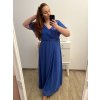 Šaty společenské elegantní šifonové krátký rukáv dámské nadrozměr (XL/2XL ONE SIZE) ITALSKÁ MÓDA IMM22ZO9014/DU (Velikost XL/2XL, Barva Černá)