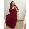 Šaty společenské elegantní šifonové krátký rukáv dámské nadrozměr (XL/2XL ONE SIZE) ITALSKÁ MÓDA IMM22ZO9014/DU (Velikost XL/2XL, Barva Černá)