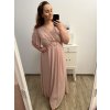 Šaty společenské elegantní šifonové krátký rukáv dámské nadrozměr (XL/2XL ONE SIZE) ITALSKÁ MÓDA IMM22ZO9014/DU (Velikost XL/2XL, Barva Černá)