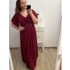 Šaty společenské elegantní šifonové krátký rukáv dámské nadrozměr (XL/2XL ONE SIZE) ITALSKÁ MÓDA IMM22ZO9014/DU (Velikost XL/2XL, Barva Černá)