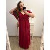 Šaty společenské elegantní šifonové krátký rukáv dámské nadrozměr (XL/2XL ONE SIZE) ITALSKÁ MÓDA IMM22ZO9014/DU (Velikost XL/2XL, Barva Černá)
