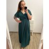 Šaty společenské elegantní šifonové krátký rukáv dámské nadrozměr (XL/2XL ONE SIZE) ITALSKÁ MÓDA IMM22ZO9014/DU (Velikost XL/2XL, Barva Černá)