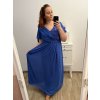 Šaty společenské elegantní šifonové krátký rukáv dámské nadrozměr (XL/2XL ONE SIZE) ITALSKÁ MÓDA IMM22ZO9014/DU (Velikost XL/2XL, Barva Černá)
