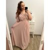Šaty společenské elegantní šifonové krátký rukáv dámské nadrozměr (XL/2XL ONE SIZE) ITALSKÁ MÓDA IMM22ZO9014/DU (Velikost XL/2XL, Barva Černá)