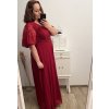 Šaty plesové dlouhé elegantní společenské krátký rukáv dámské nadrozměr (XL/2XL ONE SIZE) ITALSKÁ MÓDA IMM22PL80658/DU (Velikost XL/2XL, Barva Černá)