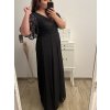 Šaty plesové dlouhé elegantní společenské krátký rukáv dámské nadrozměr (XL/2XL ONE SIZE) ITALSKÁ MÓDA IMM22PL80658/DU (Velikost XL/2XL, Barva Černá)