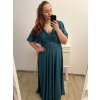 Šaty plesové dlouhé elegantní společenské krátký rukáv dámské nadrozměr (XL/2XL ONE SIZE) ITALSKÁ MÓDA IMM22PL80658/DU (Velikost XL/2XL, Barva Černá)