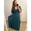 Šaty plesové dlouhé elegantní společenské krátký rukáv dámské nadrozměr (XL/2XL ONE SIZE) ITALSKÁ MÓDA IMM22PL80658/DU (Velikost XL/2XL, Barva Černá)