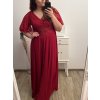 Šaty plesové dlouhé elegantní společenské krátký rukáv dámské nadrozměr (XL/2XL ONE SIZE) ITALSKÁ MÓDA IMM22PL80658/DU (Velikost XL/2XL, Barva Černá)